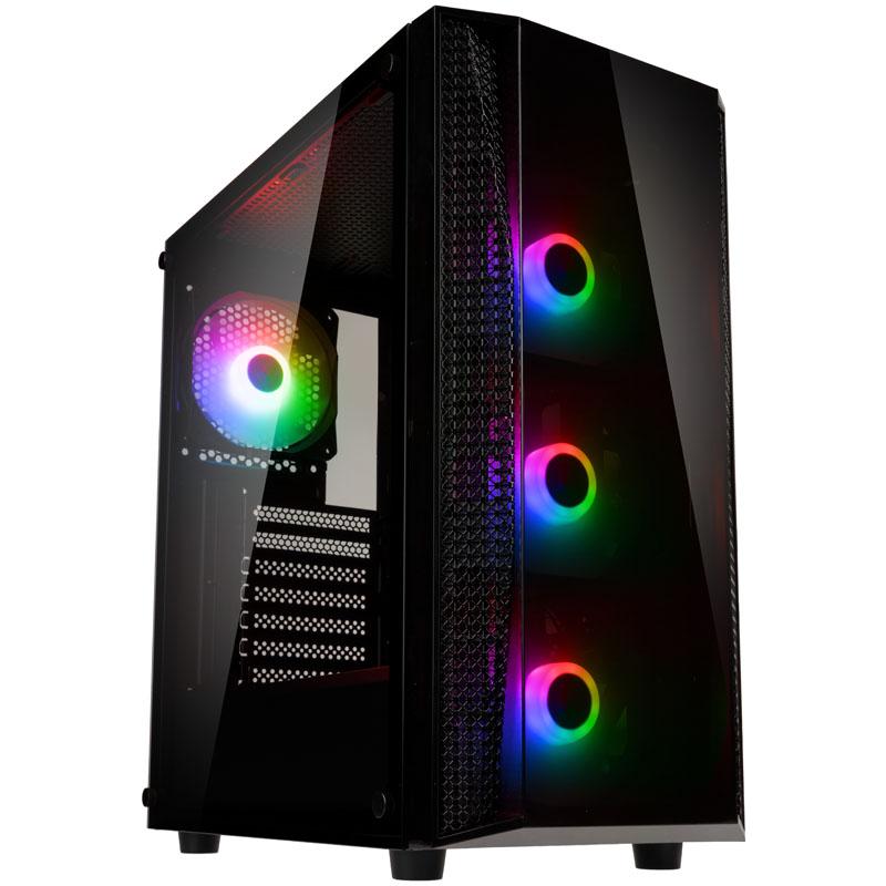 „SilverStone Fara B1 Pro Midi–Tower“, ARGB, grūdintas stiklas – juoda
