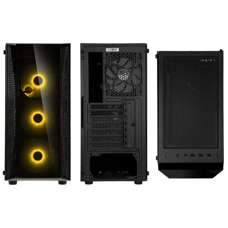 „SilverStone Fara B1 Pro Midi–Tower“, ARGB, grūdintas stiklas – juoda