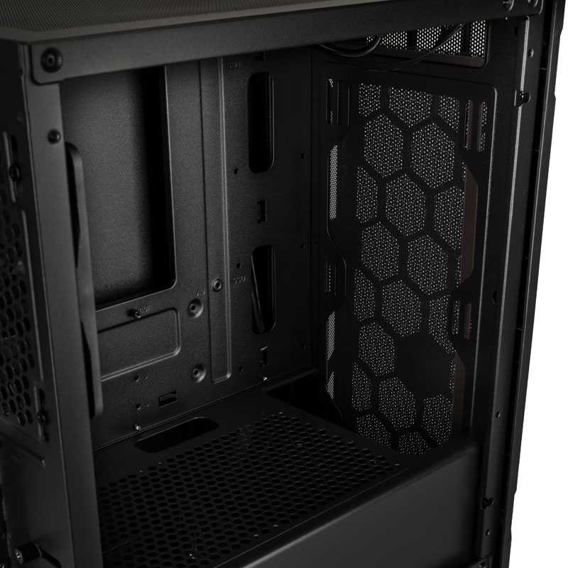 „SilverStone Fara H1M Micro–ATX“ korpusas – juoda