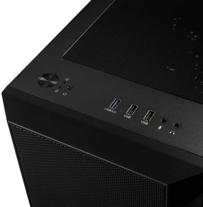 „SilverStone Fara H1M Micro–ATX“ korpusas – juoda