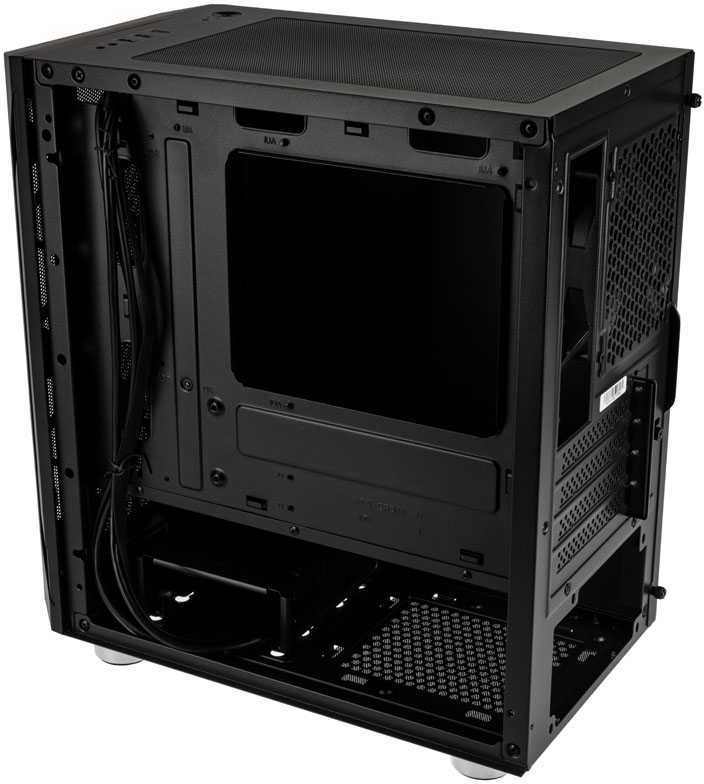 „SilverStone Fara H1M Micro–ATX“ korpusas – juoda