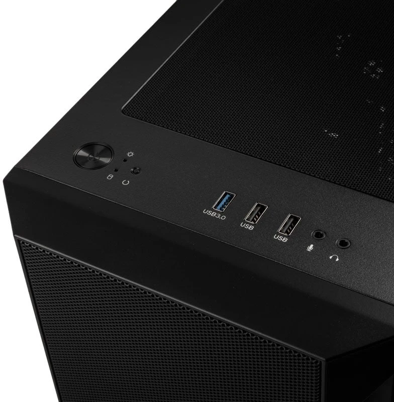 „SilverStone Fara H1M Micro–ATX“ korpusas – juoda