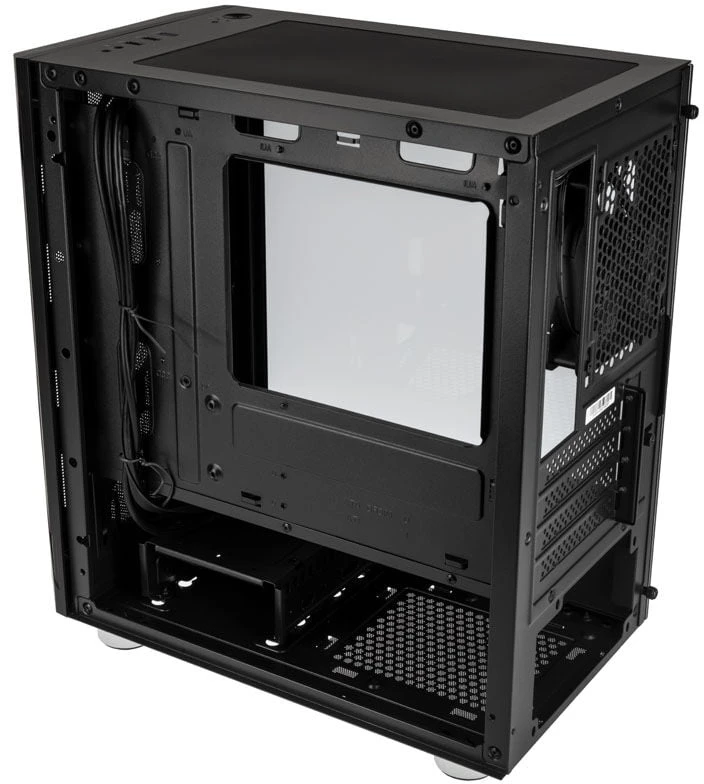 „SilverStone Fara H1M“, grūdintas stiklas – juoda