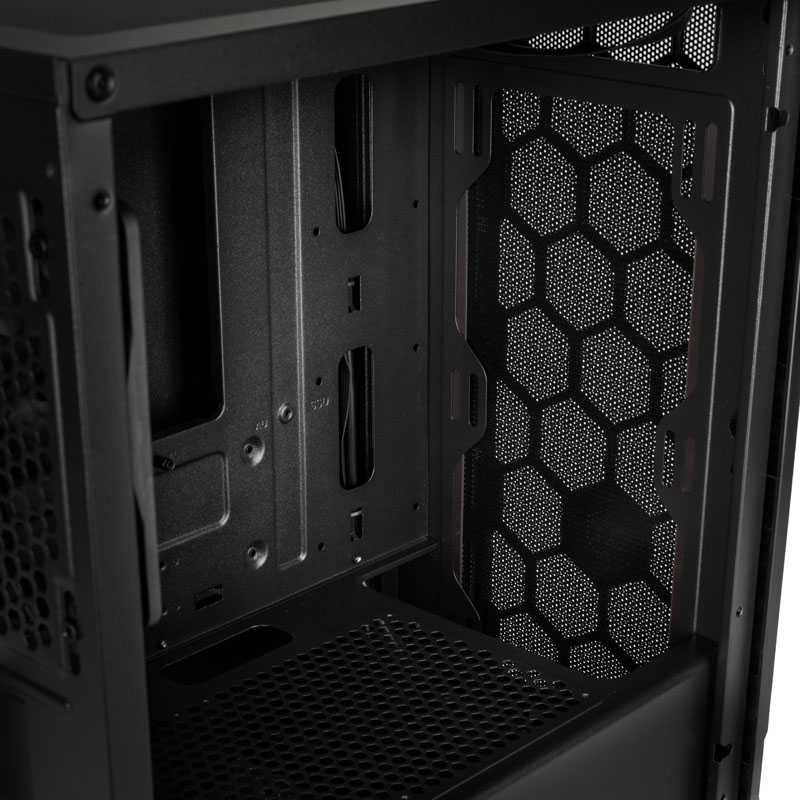 „SilverStone Fara H1M“, grūdintas stiklas – juoda
