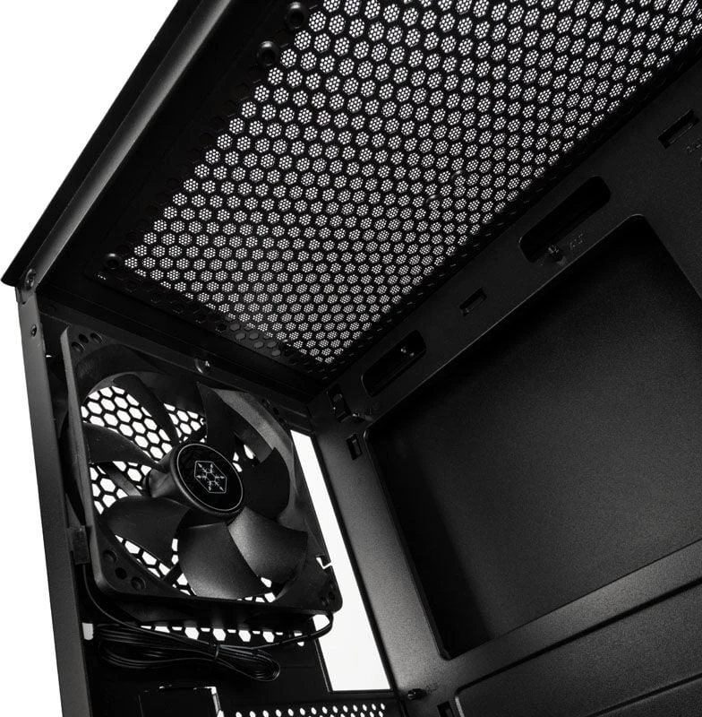„SilverStone Fara H1M“, grūdintas stiklas – juoda