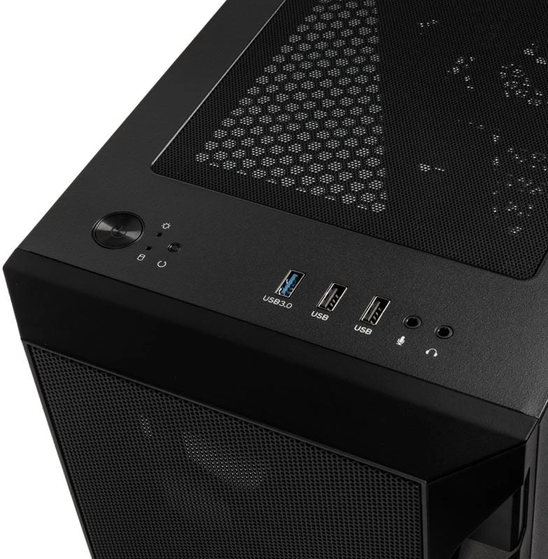 „SilverStone Fara H1M“, grūdintas stiklas – juoda