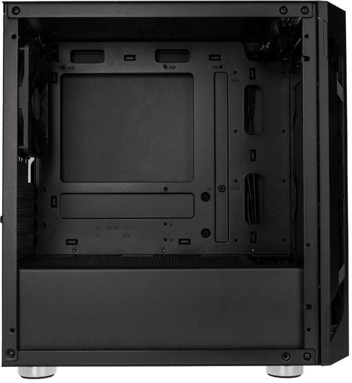 „SilverStone Fara H1M“, grūdintas stiklas – juoda