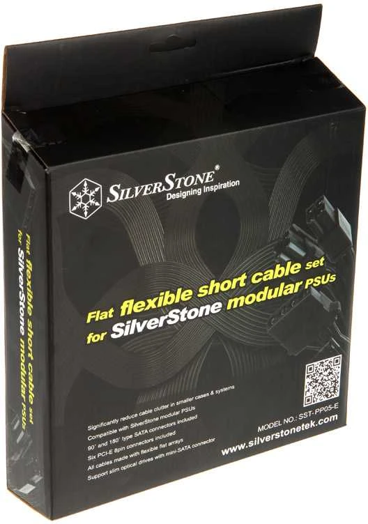 SilverStone Rinkinys kabli, Juodas (SST-PP05-E)