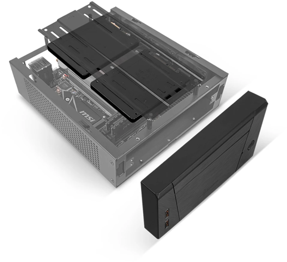 SilverStone Milo 10 Mini-PC-case, Mini-ITX - juodas