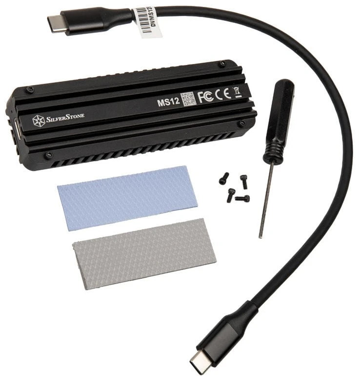 „SilverStone M.2 PCIe NVMe“ – USB-C 3.2 Gen 2x2 MS12 (ST-MS12)