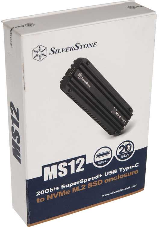 „SilverStone M.2 PCIe NVMe“ – USB-C 3.2 Gen 2x2 MS12 (ST-MS12)