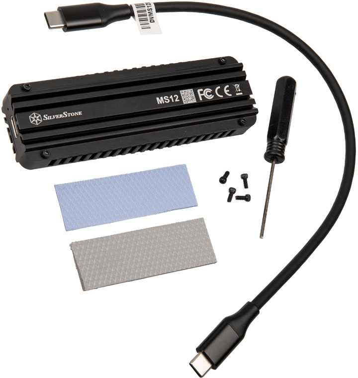 „SilverStone M.2 PCIe NVMe“ – USB-C 3.2 Gen 2x2 MS12 (ST-MS12)