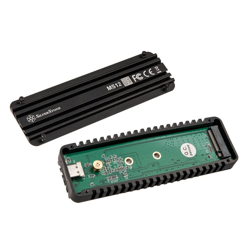 „SilverStone M.2 PCIe NVMe“ – USB-C 3.2 Gen 2x2 MS12 (ST-MS12)