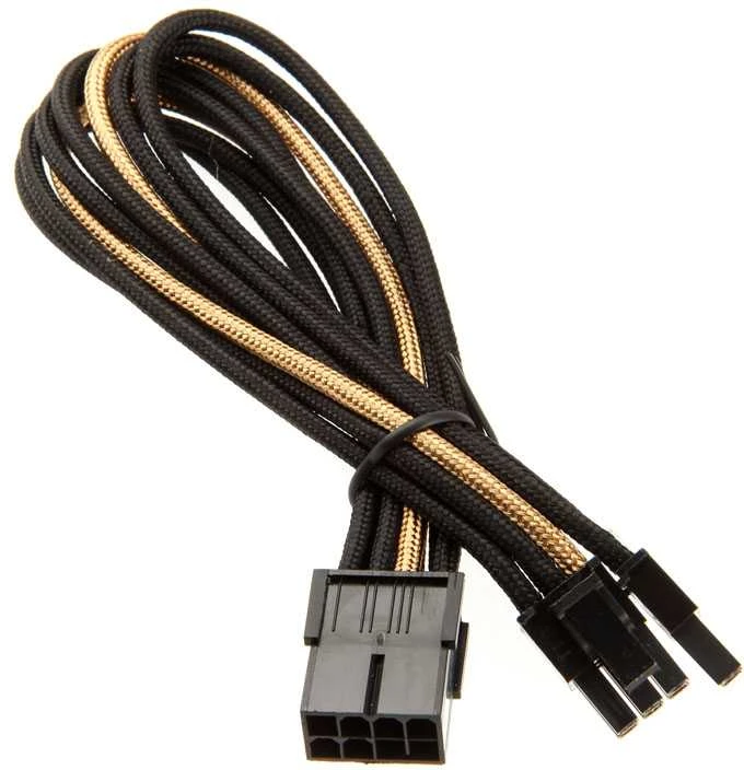 SilverStone PCIe 8-pin - PCIe 8-pin, 0.25m, Auksinis (SST-PP07-PCIBG)