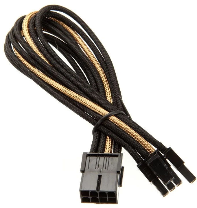 SilverStone PCIe 8-pin - PCIe 8-pin, 0.25m, Auksinis (SST-PP07-PCIBG)