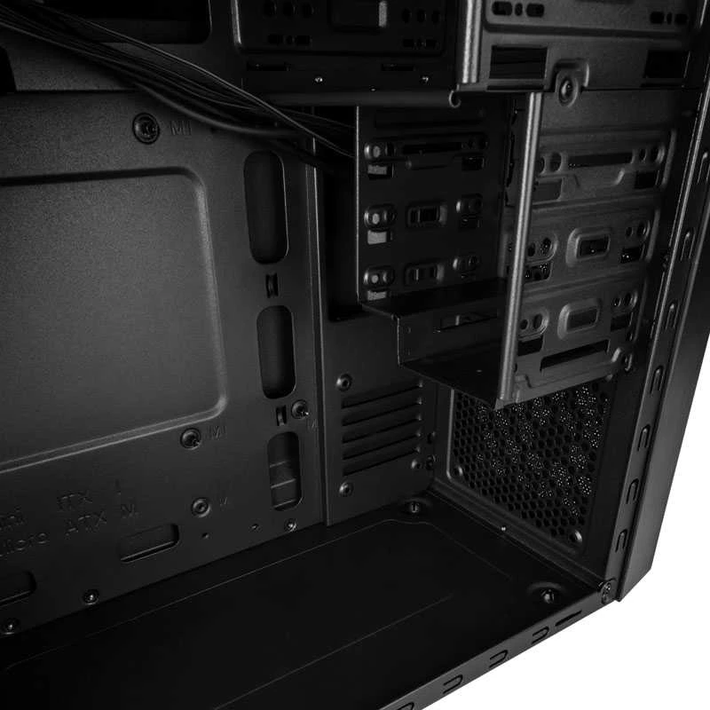 SilverStone SST-PS16B Precision Mini Tower Micro ATX kompiuterio dėklas, tylus, juodas