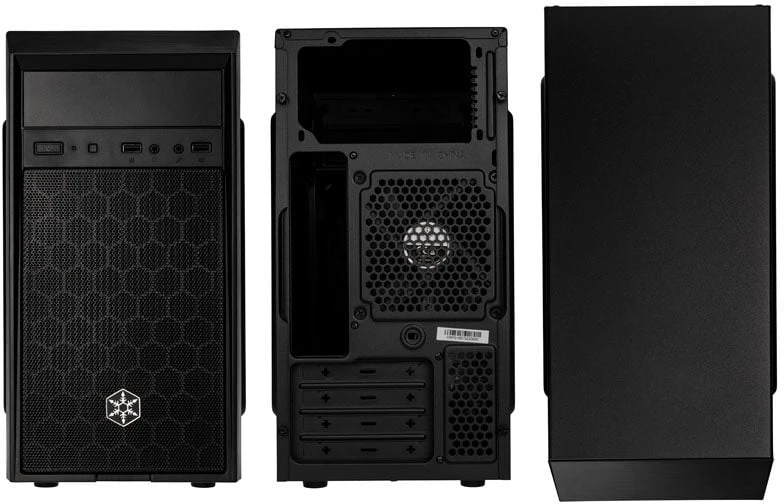 SilverStone SST-PS16B Precision Mini Tower Micro ATX kompiuterio dėklas, tylus, juodas