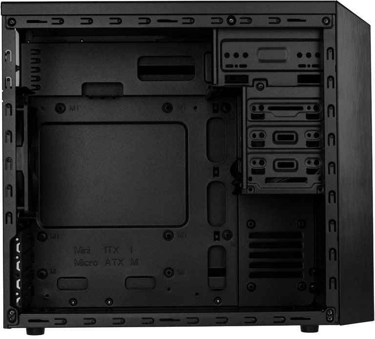 SilverStone SST-PS16B Precision Mini Tower Micro ATX kompiuterio dėklas, tylus, juodas