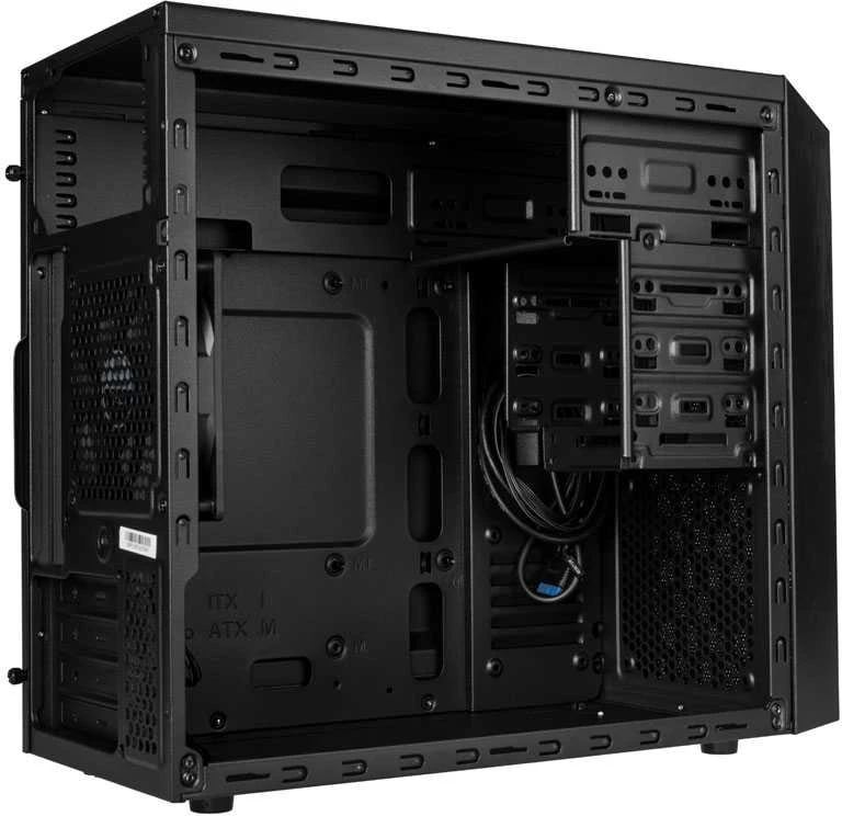 SilverStone SST-PS16B Precision Mini Tower Micro ATX kompiuterio dėklas, tylus, juodas