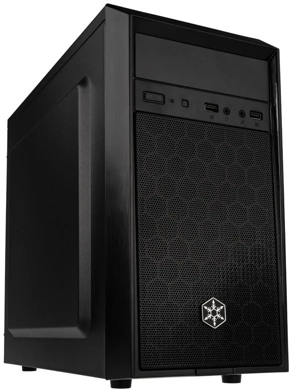 SilverStone SST-PS16B Precision Mini Tower Micro ATX kompiuterio dėklas, tylus, juodas