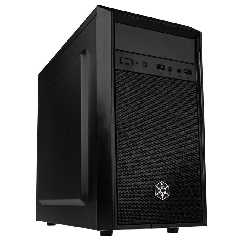 SilverStone SST-PS16B Precision Mini Tower Micro ATX kompiuterio dėklas, tylus, juodas