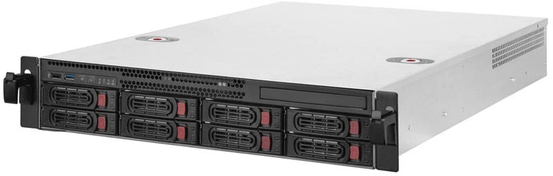 Serveris SilverStone RM22-308 Rackmount Server Gehäuse, 2U, E-ATX - juodas