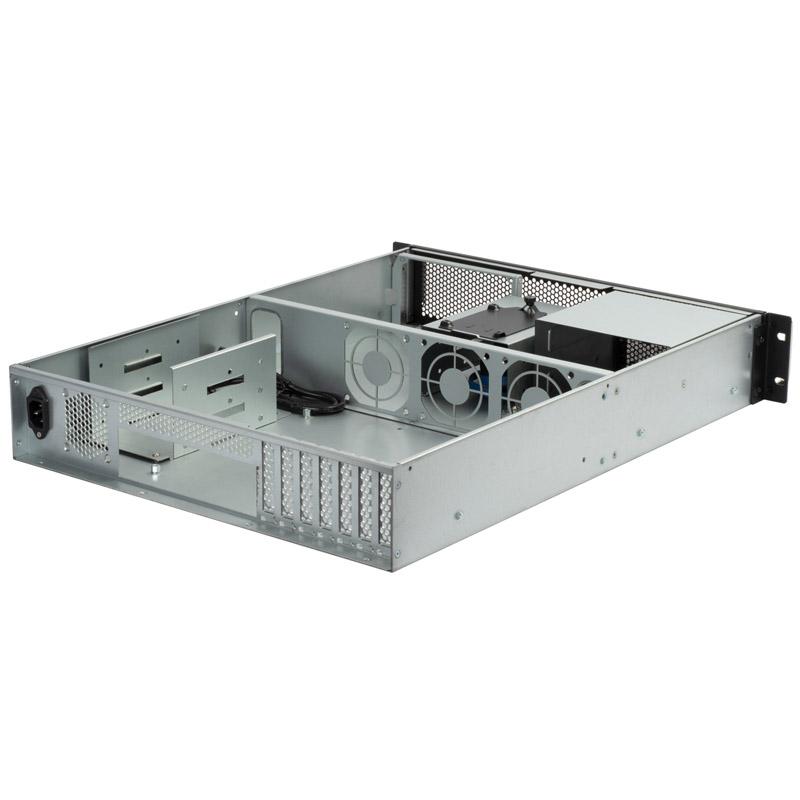 Serveris SilverStone RM23–502 Rackmount Serverio korpusas, ATX, USB 3.0 – 2U – juoda