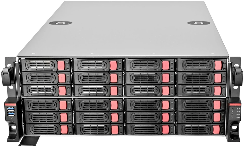 SilverStone SST-RM43-324-RS, stelažinis serverio korpusas - juodas/raudonas, 4U