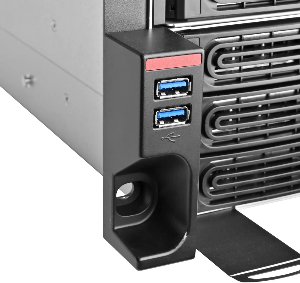 SilverStone SST-RM43-324-RS, stelažinis serverio korpusas - juodas/raudonas, 4U