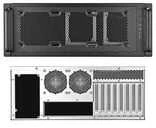 SilverStone RM45-360 Rackmount-kompiuterio korpusas, 4U-Formfaktor - pillows spalvos