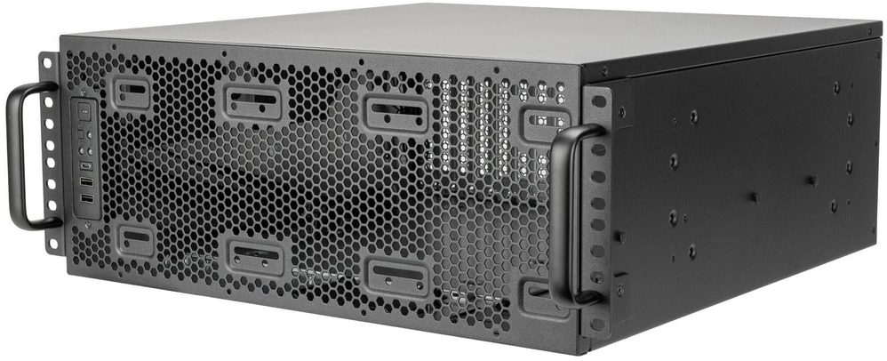 SilverStone RM4A 4U Rackmount, Rack, Server-case - juodas, 4 Hheneinheiten