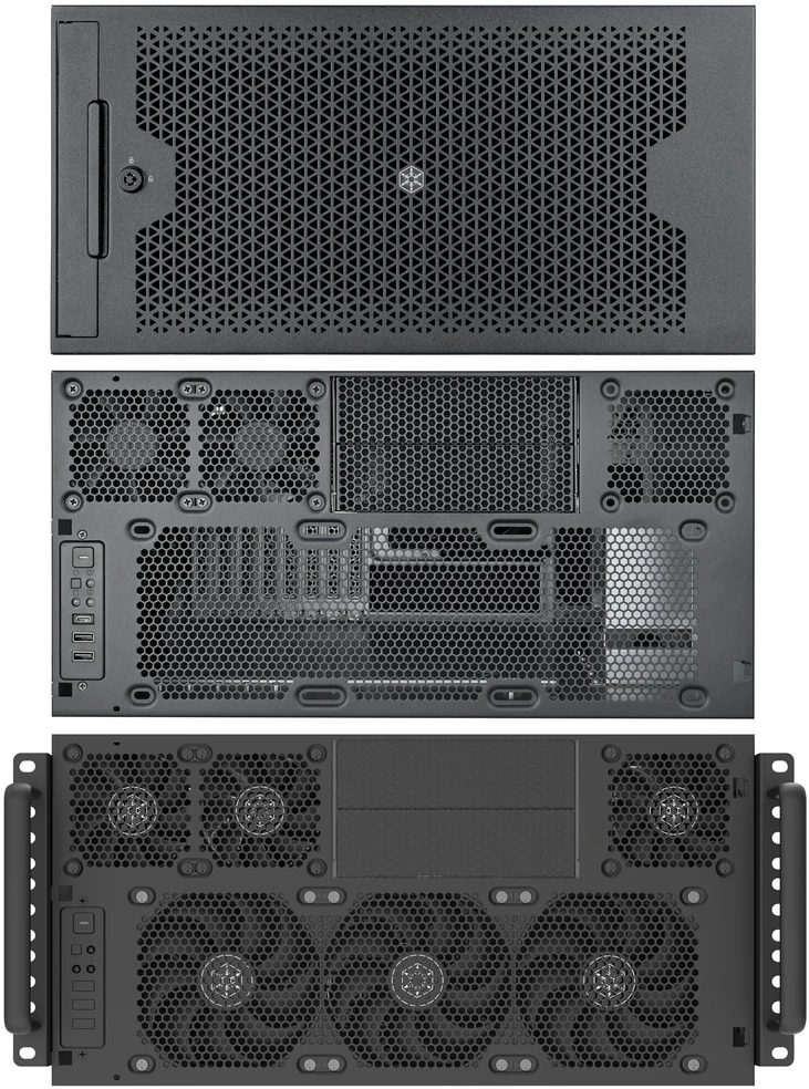 SilverStone RM53-502, Rack-case - juodas