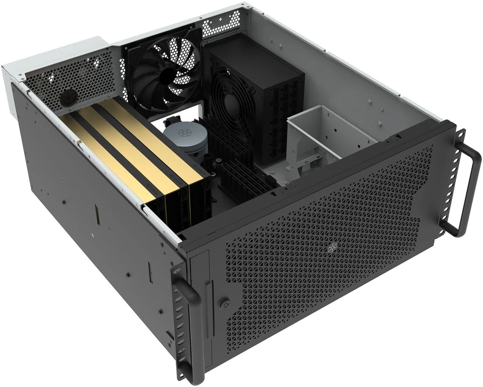 SilverStone RM53-502, Rack-case - juodas