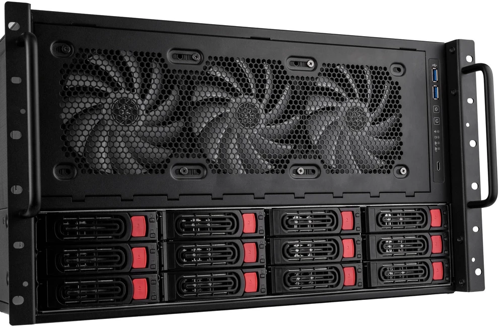 SilverStone SST-RM61-312, Rack-case - juodas, 6 Hheneinheiten