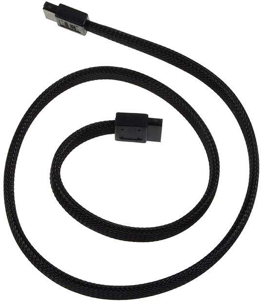 SilverStone SATA III Kabelis 50cm - sleeved juodas