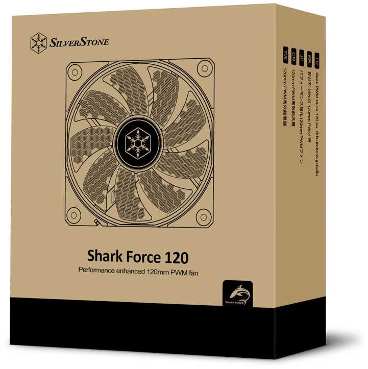 SilverStone Shark Force Fan, 120mm - juodas