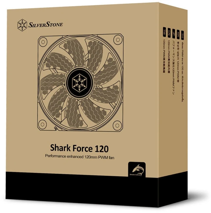 SilverStone Shark Force Fan, 120mm - juodas