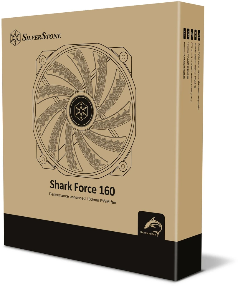 SilverStone Shark Force Fan, 160mm – juodas