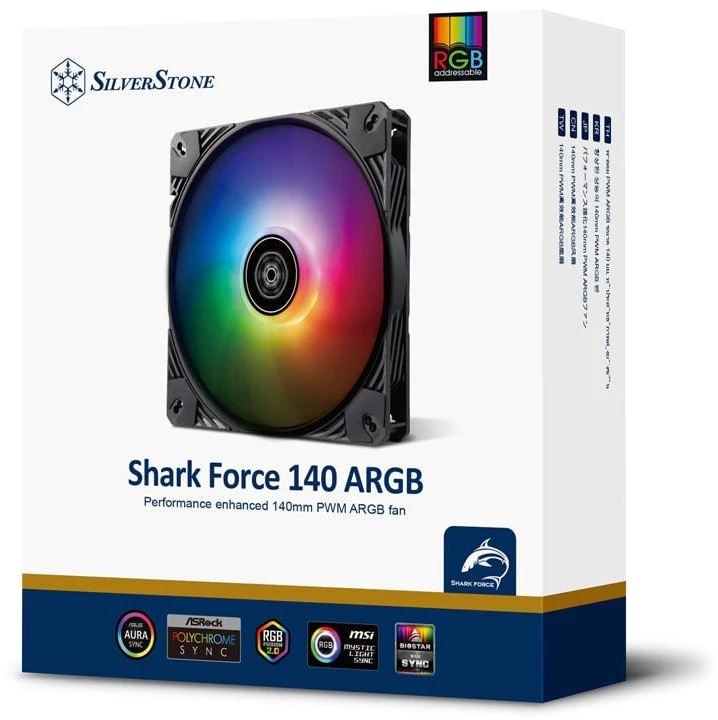 „Shark Force 140 ARGB SilverStone“ ventiliatorius (AA338)