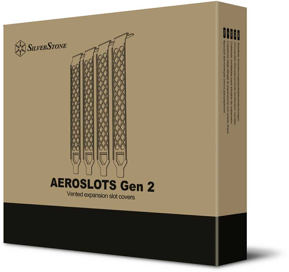 SilverStone SST-Aeroslots-2B – PCI slot covers, 4 pieces – juodas