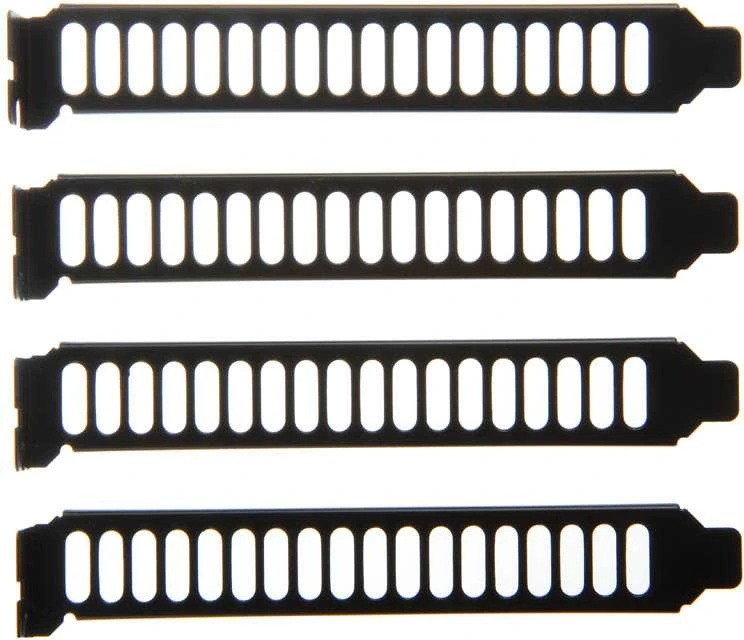 SilverStone SST-Aeroslots-BP PCI Slotblenden, 4 pcs – juodas