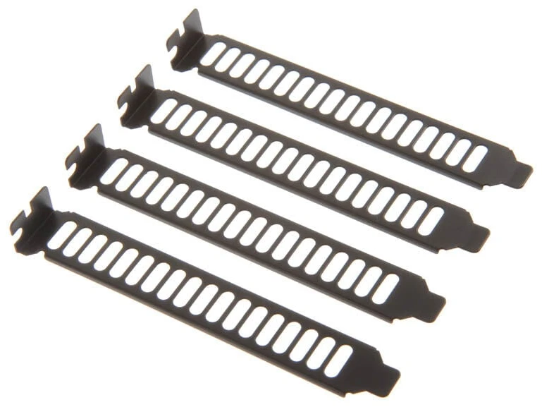 SilverStone SST-Aeroslots-BP PCI Slotblenden, 4 pcs – juodas
