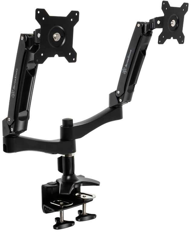 Laikiklis SST-ARM22BC (SST-ARM22BC) „SilverStone“ laikrodžio stalas su 2 monitoriais