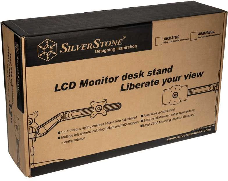 „Silverstone Monitorius“ laikiklis SST-ARM31BS, trigubas svirtis