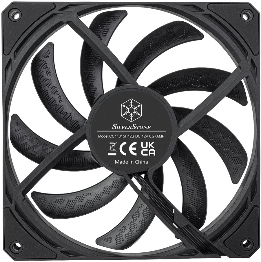 SilverStone SST-AS140B Air Slimmer 140 PWM korpuso ventiliatorius – juodos spalvos