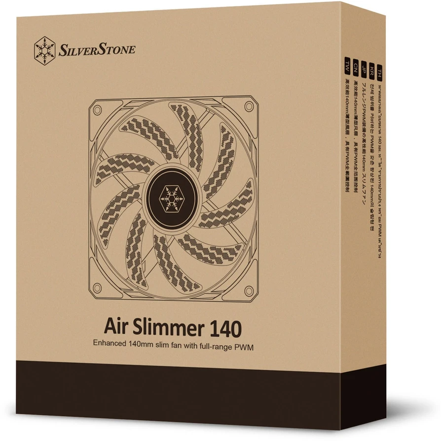 SilverStone SST-AS140B Air Slimmer 140 PWM korpuso ventiliatorius – juodos spalvos