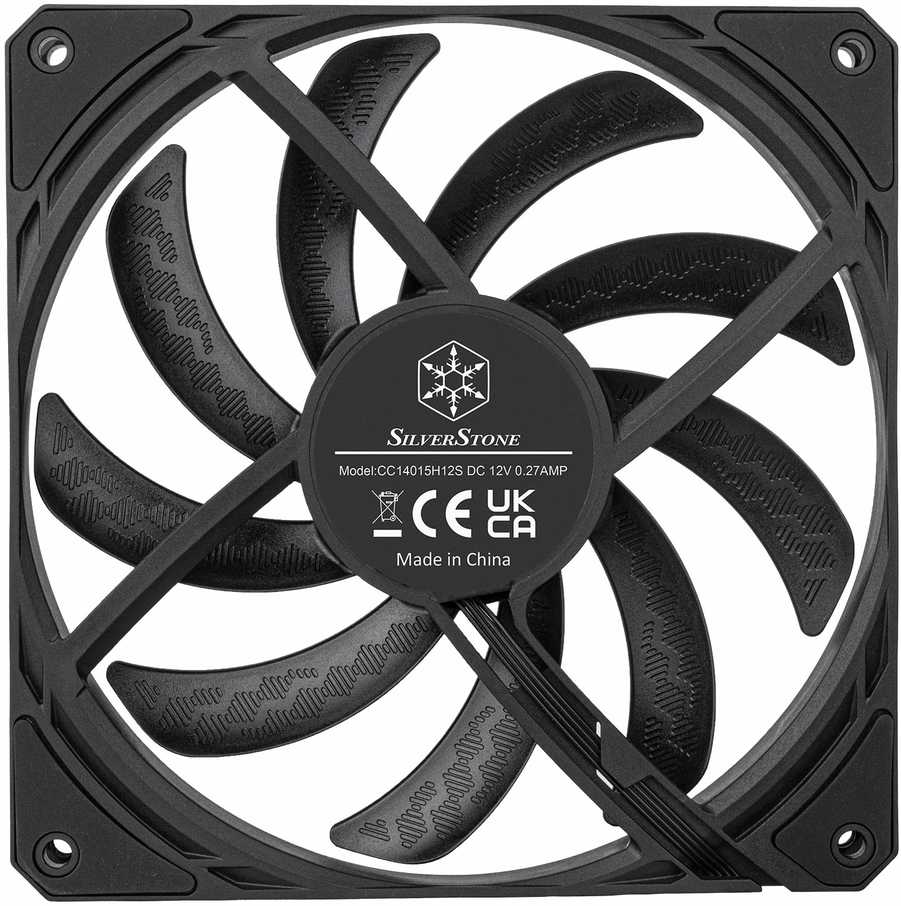 SilverStone SST-AS140B Air Slimmer 140 PWM korpuso ventiliatorius – juodos spalvos