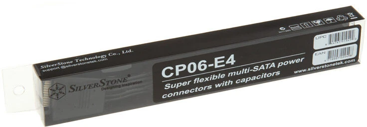 SilverStone SATA 15-pin - SATA 15-pin x4, 0.19m, Juodas (SSTCP06E4SATAIIAnschlusskabel)