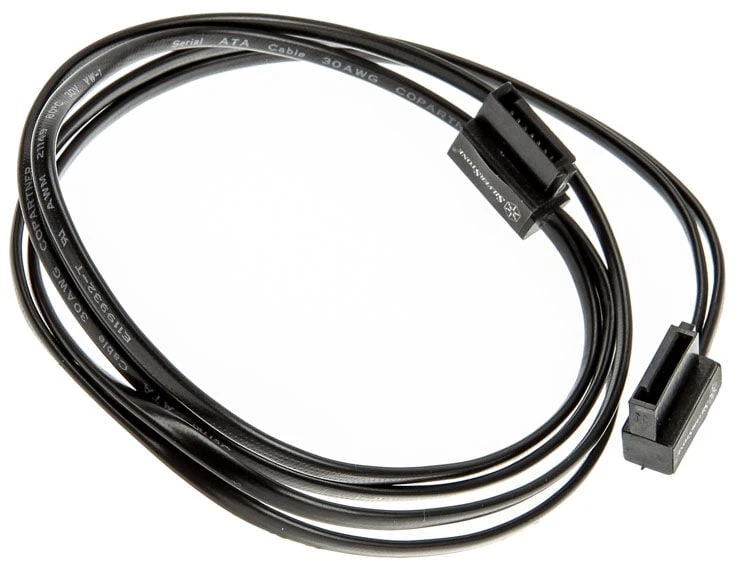 „SilverStone SST-CP11B“ itin žemo profilio SATA kabelis – 50 cm, juodas