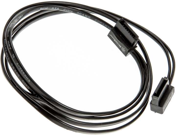 „SilverStone SST-CP11B“ itin žemo profilio SATA kabelis – 50 cm, juodas